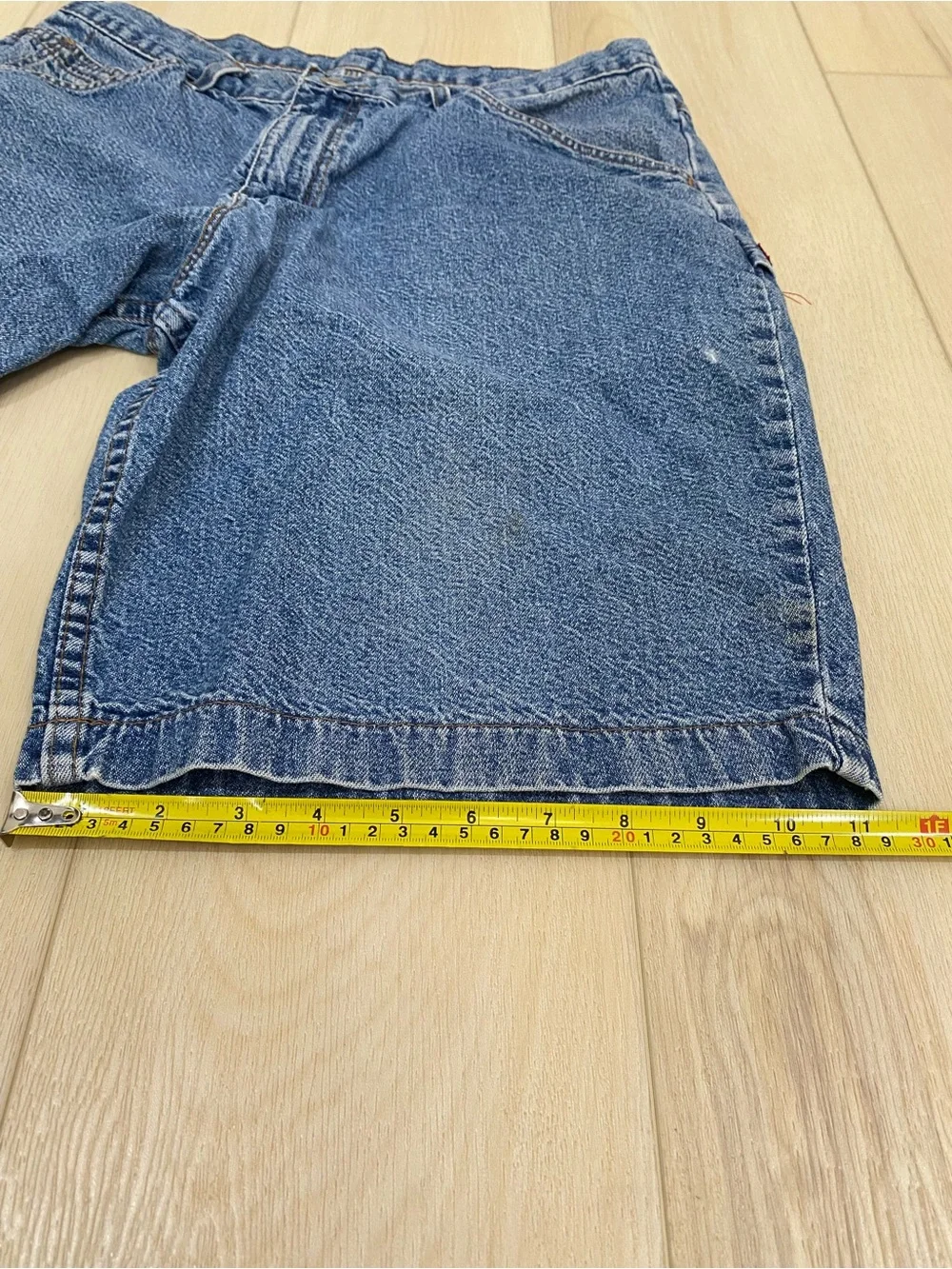 Vintage 90s Brittania Denim Jean Carpenter Cargo Jorts Shorts 33